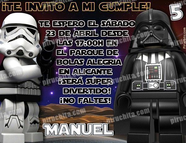 feliz cumpleaños lego star wars