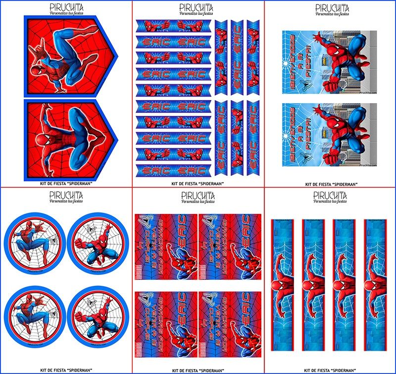 Decoración Fiesta De Cumpleaños Spiderman Para Imprimir Piruchita
