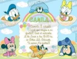 Invitación cumpleaños Mickey Baby y sus amigos #01 | Digital Imprimible