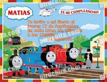 Invitación cumpleaños Thomas y sus amigos #02-0