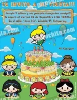 Invitación cumpleaños Princesas Disney Baby #08-0