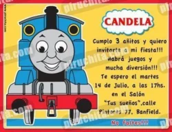 Invitación cumpleaños Thomas y sus amigos #04-0