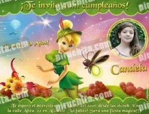 Invitación cumpleaños Campanilla #04-0