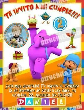 Invitación cumpleaños Pocoyo #05-0