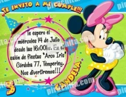 Invitación cumpleaños Mickey y sus amigos #07-0