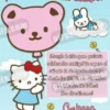 Invitación cumpleaños Hello Kitty #09-0