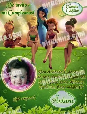 Invitación cumpleaños Campanilla #10-0