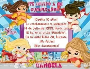 Invitación cumpleaños Bratz #01-0