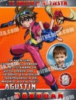 Invitación cumpleaños Bakugan #1-0