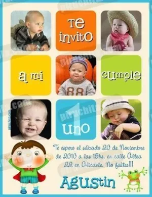 Invitación cumpleaños mi primer añito #02-0