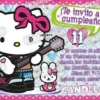 Invitación cumpleaños Hello Kitty #01-0