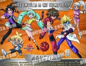 Invitación cumpleaños Bakugan #3-0