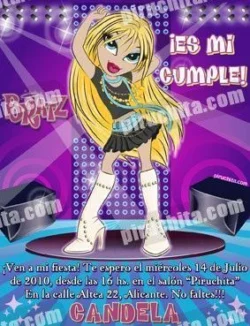 Invitación cumpleaños Bratz #03-0