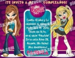 Invitación cumpleaños Bratz #05-0