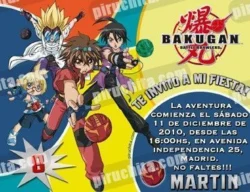 Invitación cumpleaños Bakugan #6-0
