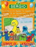 Invitación cumpleaños Barrio Sesamo #6-0