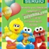 Invitación cumpleaños Barrio Sesamo #7-0