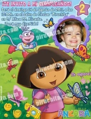 Invitación cumpleaños Dora la Exploradora #07-0