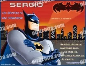 Invitación cumpleaños Batman #06-0