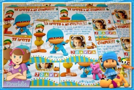 Invitación cumpleaños Pocoyo #06-1676