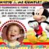 Invitación cumpleaños La Casa de Mickey #09-0