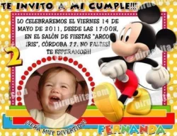 Invitación cumpleaños La Casa de Mickey #09-0