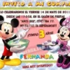 Invitación cumpleaños La Casa de Mickey #07-0