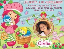 Invitación cumpleaños Tarta de fresa #04-0
