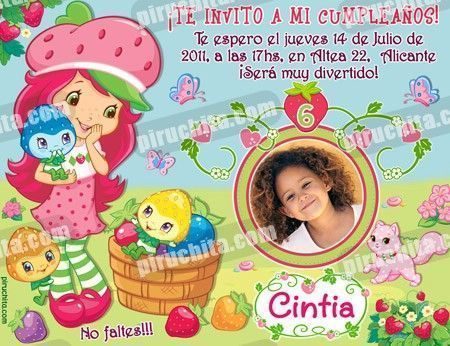Invitación cumpleaños Tarta de fresa #04-0