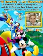 Invitación cumpleaños La Casa de Mickey #04-0