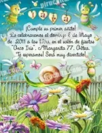 Invitación cumpleaños Primavera/Jardín #03-0