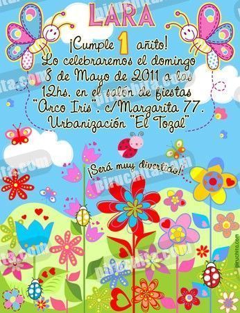 Invitación cumpleaños Primavera/Jardín #04 | Digital Imprimible Piruchita