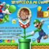 Invitación cumpleaños Mario Bros #01-0
