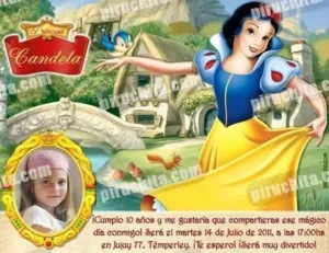 Invitación cumpleaños Blancanieves #03-0