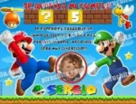 Invitación cumpleaños Mario Bros #05-0