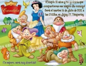 Invitación cumpleaños Blancanieves #05-0