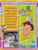 Invitación cumpleaños Dora la Exploradora #18-0