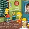 Invitación cumpleaños Los Simpsons #01-0