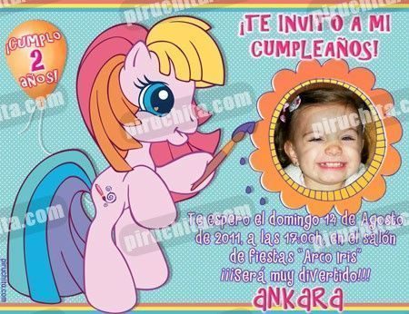 Invitación cumpleaños Mi Pequeño Pony #05-0