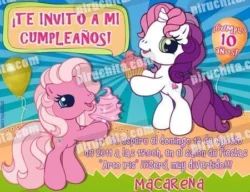 Invitación cumpleaños Mi Pequeño Pony #07-0