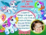 Invitación cumpleaños Mi Pequeño Pony #09-0