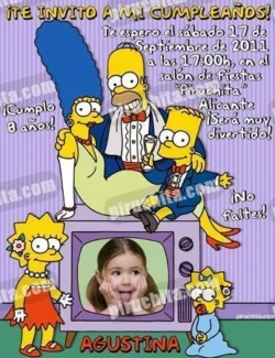 Invitación cumpleaños Los Simpsons #04-0