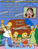 Invitación cumpleaños Los Simpsons #05-0