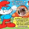 Invitación cumpleaños Los Pitufos #07-0