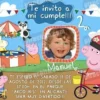 Invitación cumpleaños Peppa Pig #09-0