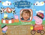 Invitación cumpleaños Peppa Pig #09-0