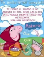 Invitación cumpleaños Peppa Pig #06-0