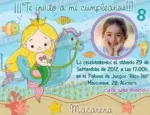 Invitación cumpleaños Sirenas #01-0