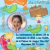 Invitación cumpleaños Sirenas #02-0
