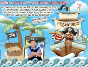 Invitación cumpleaños Piratas #05-0